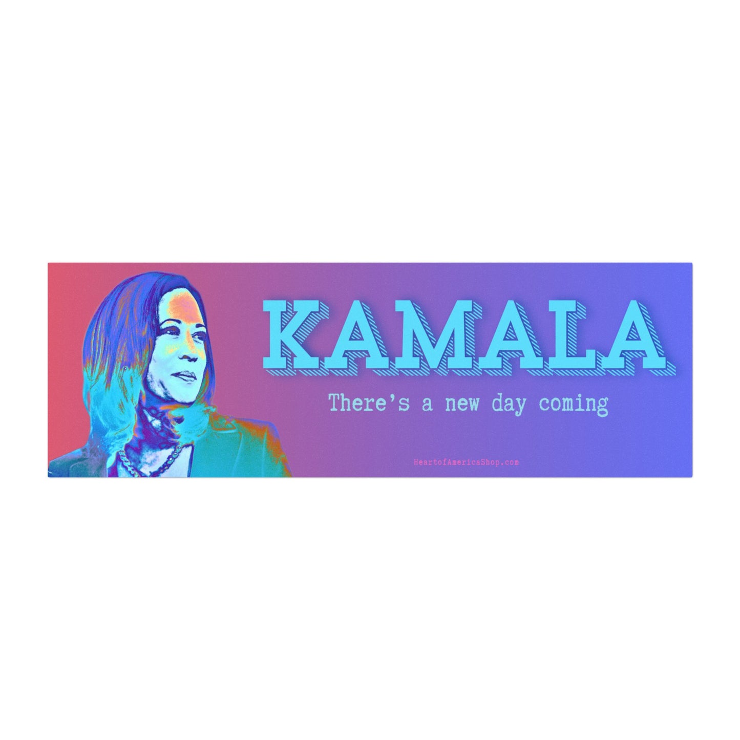 Kamala, a new day is coming car magnet