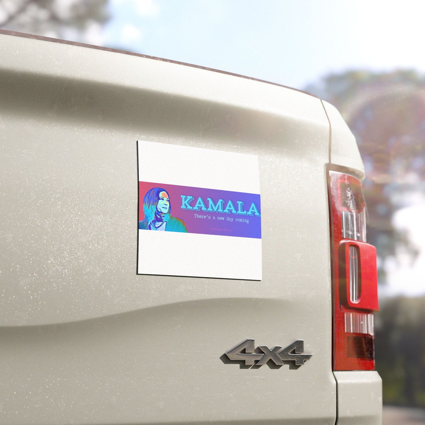 Kamala, a new day is coming car magnet