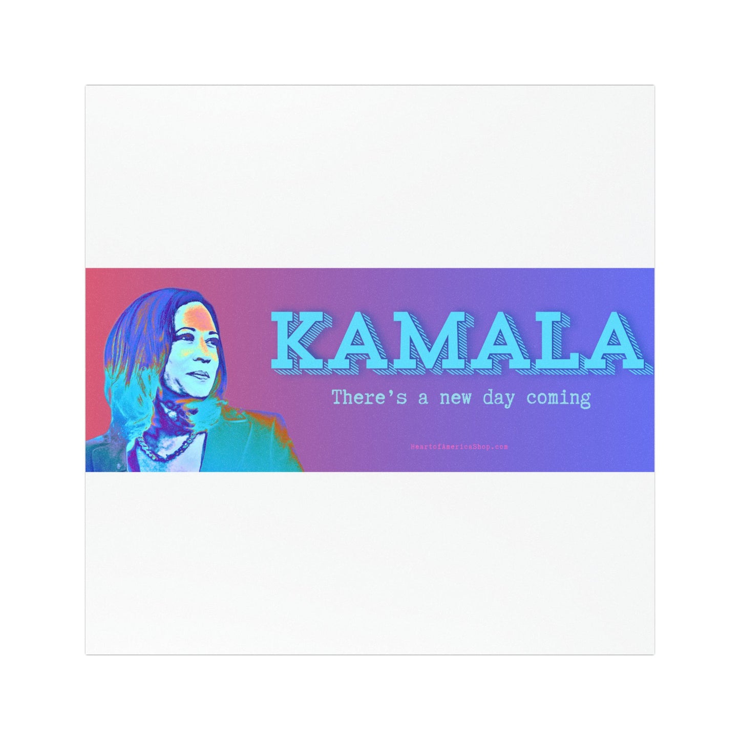 Kamala, a new day is coming car magnet