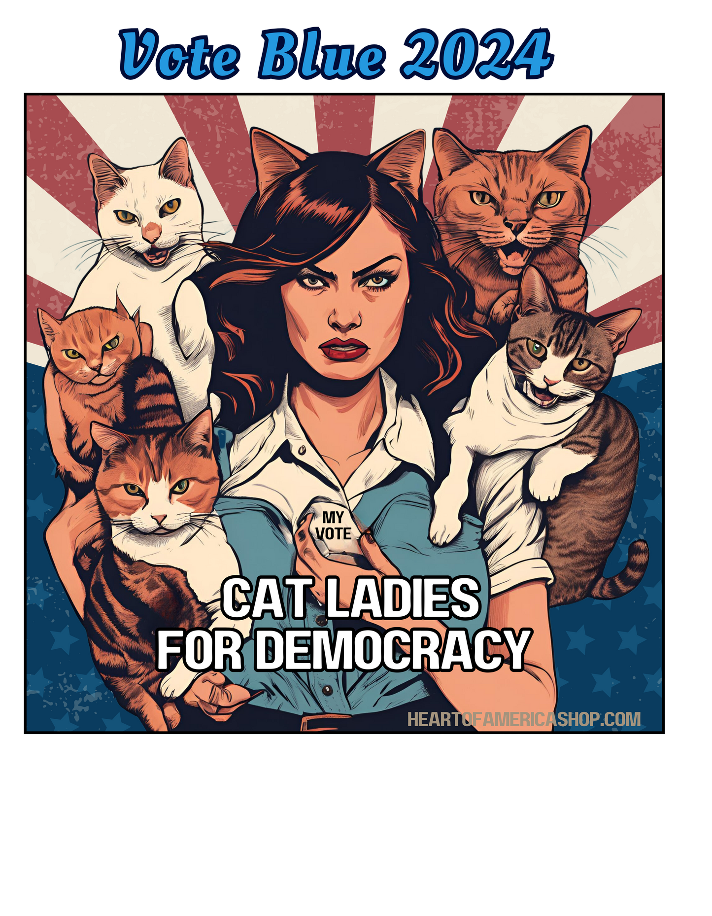 Cat Ladies For Democracy women's t-shirt