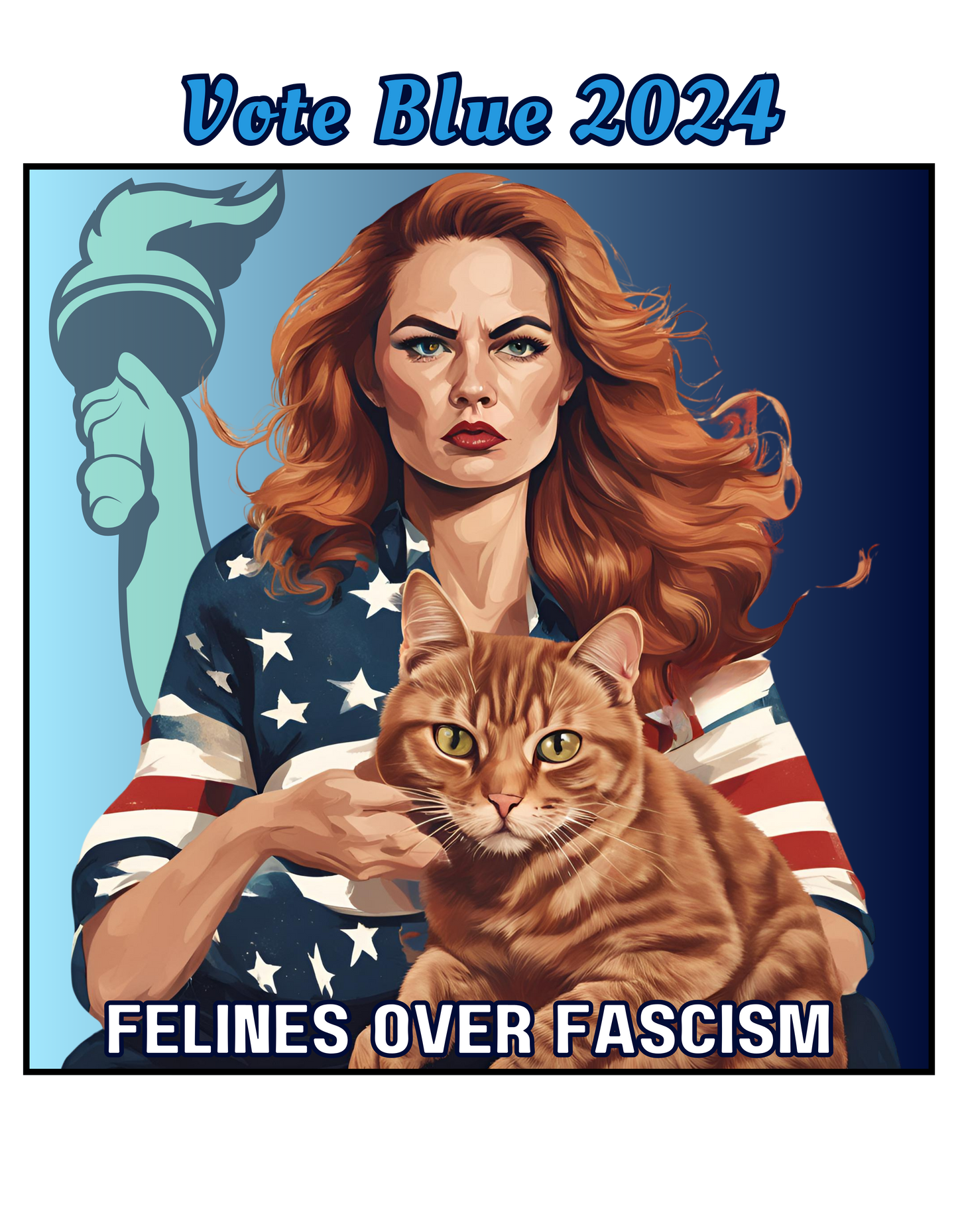 Felines over Fascism t-shirt, unisex