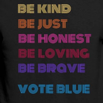 Be Kind and Vote Blue Unisex t-shirt