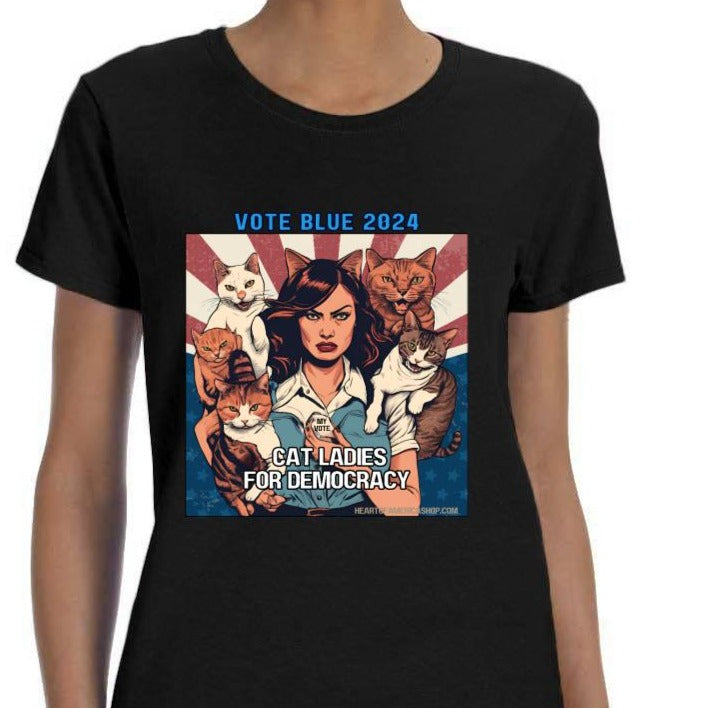 Cat Ladies For Democracy women's t-shirt