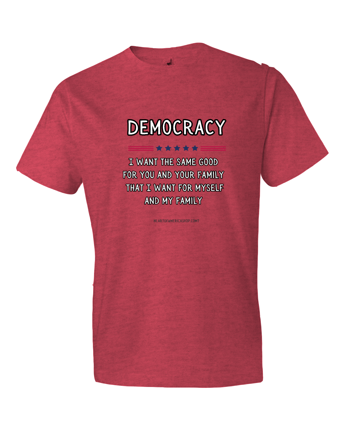 Democracy is love t-shirt, men's, unisex