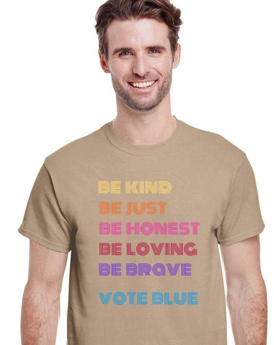 Be Kind and Vote Blue Unisex t-shirt